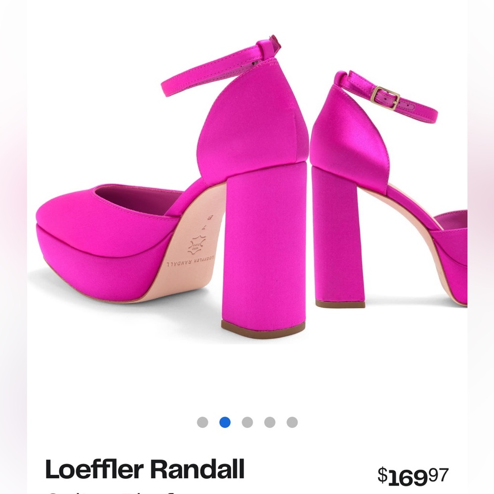 Loeffler Randall Hot Pink Platform Block Heel Sandals
